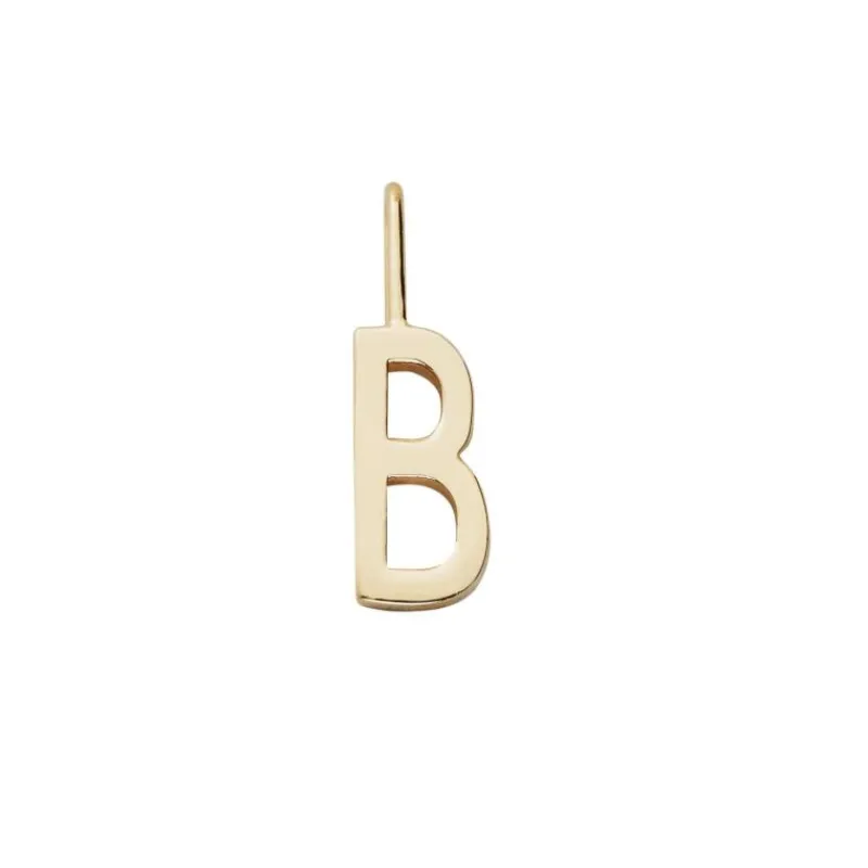 Design Letters Schmuckanhänger B Vergoldet 10 mm- Schmuck