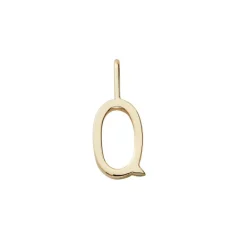 Design Letters Schmuckanhänger Q Vergoldet 10 mm- Schmuck