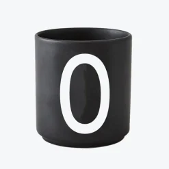 Design Letters Schwarzer Porzellanbecher O- Geschirr (3)