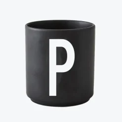 Design Letters Schwarzer Porzellanbecher P- Geschirr (3)