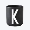 Design Letters Schwarzer Porzellanbecher K- Geschirr (3)