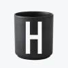 Design Letters Schwarzer Porzellanbecher H- Geschirr (3)