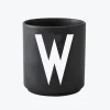 Design Letters Schwarzer Porzellanbecher W- Geschirr (3)