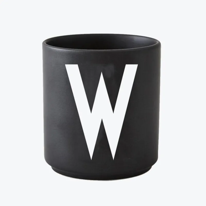 Design Letters Schwarzer Porzellanbecher W- Geschirr (3)