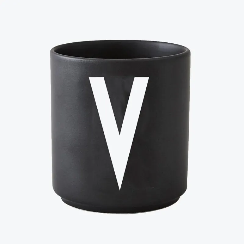 Design Letters Schwarzer Porzellanbecher V- Geschirr (3)