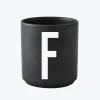 Design Letters Schwarzer Porzellanbecher F- Geschirr (3)