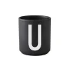 Design Letters Schwarzer Porzellanbecher U- Geschirr (3)