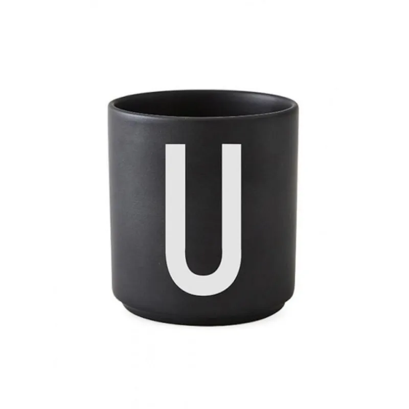 Design Letters Schwarzer Porzellanbecher U- Geschirr (3)