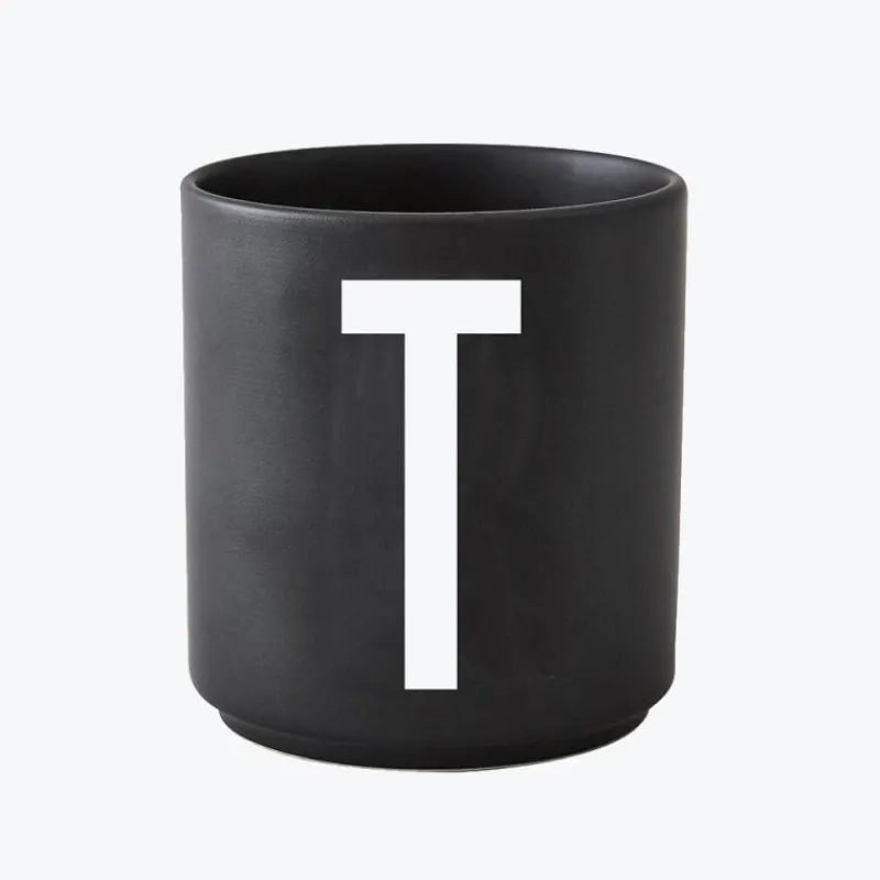 Design Letters Schwarzer Porzellanbecher T- Geschirr (3)