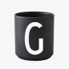 Design Letters Schwarzer Porzellanbecher G- Geschirr (3)