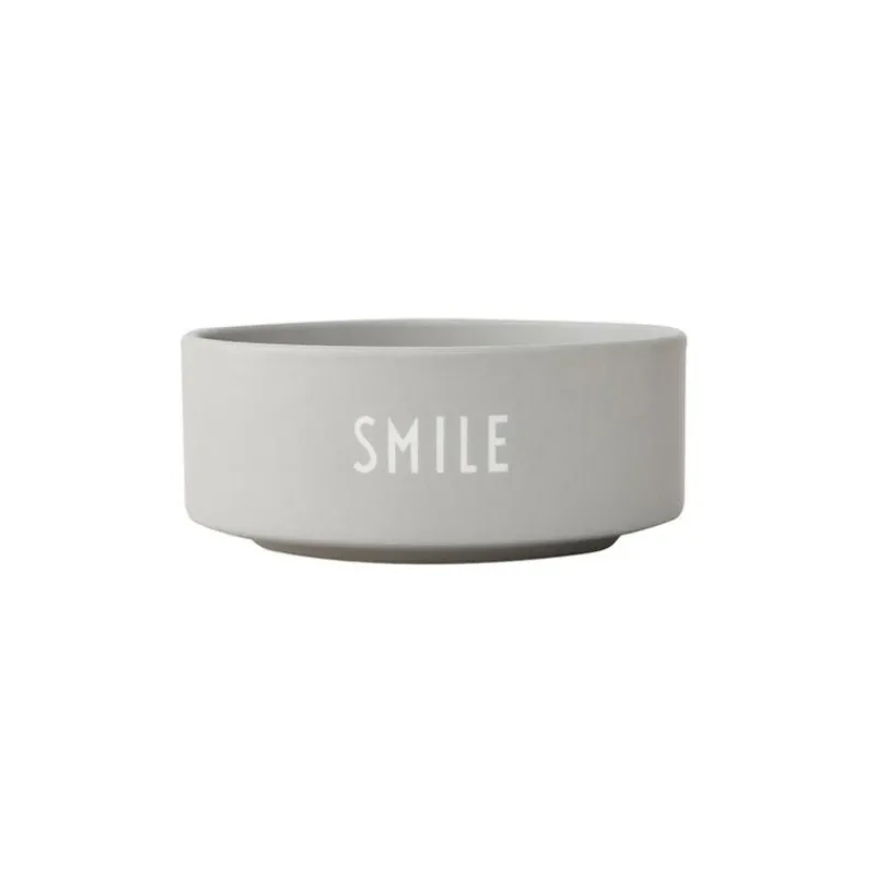 Design Letters Snack Bowl Smile Hellgrau- Geschirr (3)