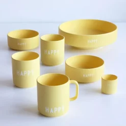 Design Letters Snack Bowl Happy Gelb- Geschirr (3)