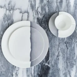 Dibbern Silhouette Teller Flach 16 cm Anthrazit- Geschirr (3)|Tafelgeschirr