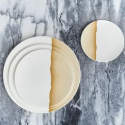 Dibbern Silhouette Teller Flach 21 cm Beige- Tafelgeschirr|Geschirr (3)