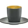 Eisch Cosmo Espressobecher mit Untersetzer Grau-Gold 109/6 in Geschenkröhre- Geschirr (3)