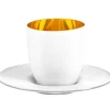 Eisch Cosmo Espressobecher mit Untersetzer Pure White 109/6 in Geschenkröhre- Kaffee & Tee