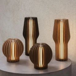 eva solo Radiant LED-Leuchte Rund Räuchereiche- Tisch- & Bodenleuchten