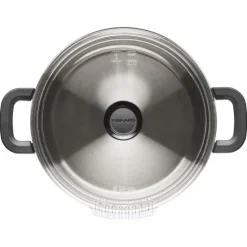 Fiskars Functional Form Kasserolle mit Glasdeckel 7000 ml- Kochgeschirr