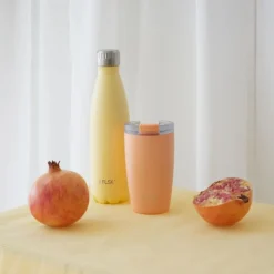 FLSK Cup Coffee to go-Becher Peach 350 ml- Unterwegs