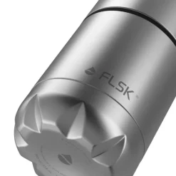 FLSK Trinkflasche mit Becher Edelstahl Gebürstet 700 ml- Unterwegs