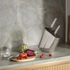 Georg Jensen Alfredo Messerblock Edelstahl- Küchenhelfer