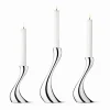 Georg Jensen Cobra Kerzenhalter Dreiteiliges Set- Kerzenhalter