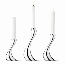 Georg Jensen Cobra Kerzenhalter Dreiteiliges Set- Kerzenhalter