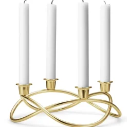 Georg Jensen Kerzenständer Season Vergoldet- Kerzenhalter
