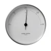 Georg Jensen Thermometer Koppel Edelstahl Ziffernblatt Weiß 10 cm- Uhren & Wetterstationen