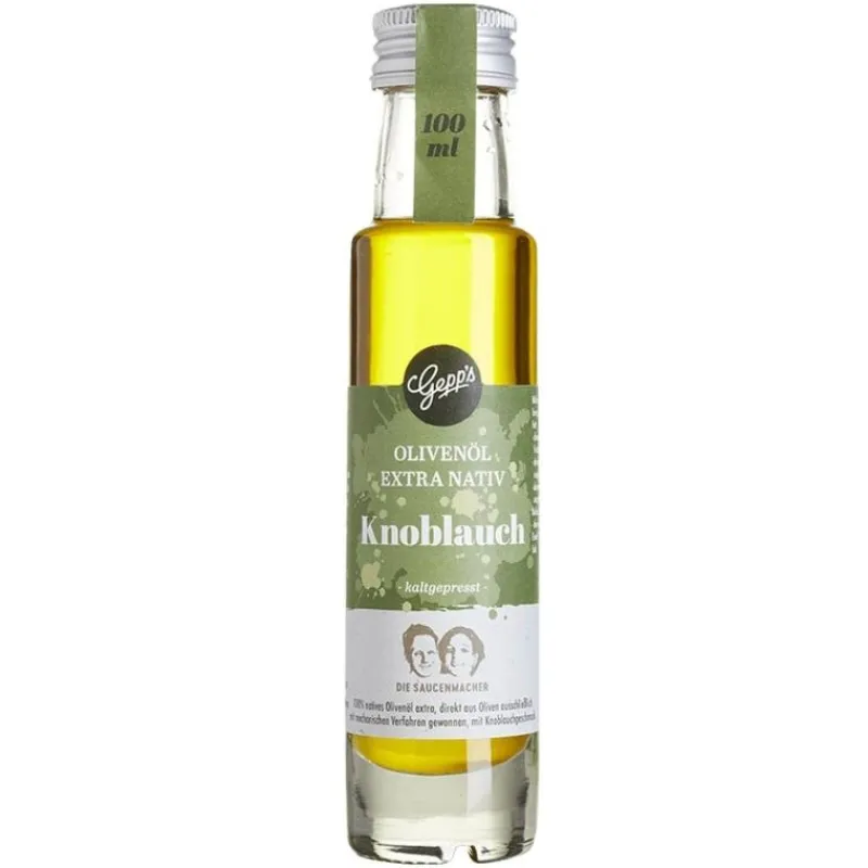 Gepp's Bio Olivenöl mit Knoblauch 100 ml- Feinkost