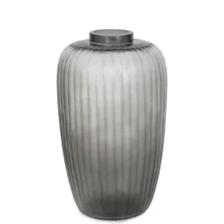Guaxs Vase Pinara Tall Clear Darkgrey- Vasen