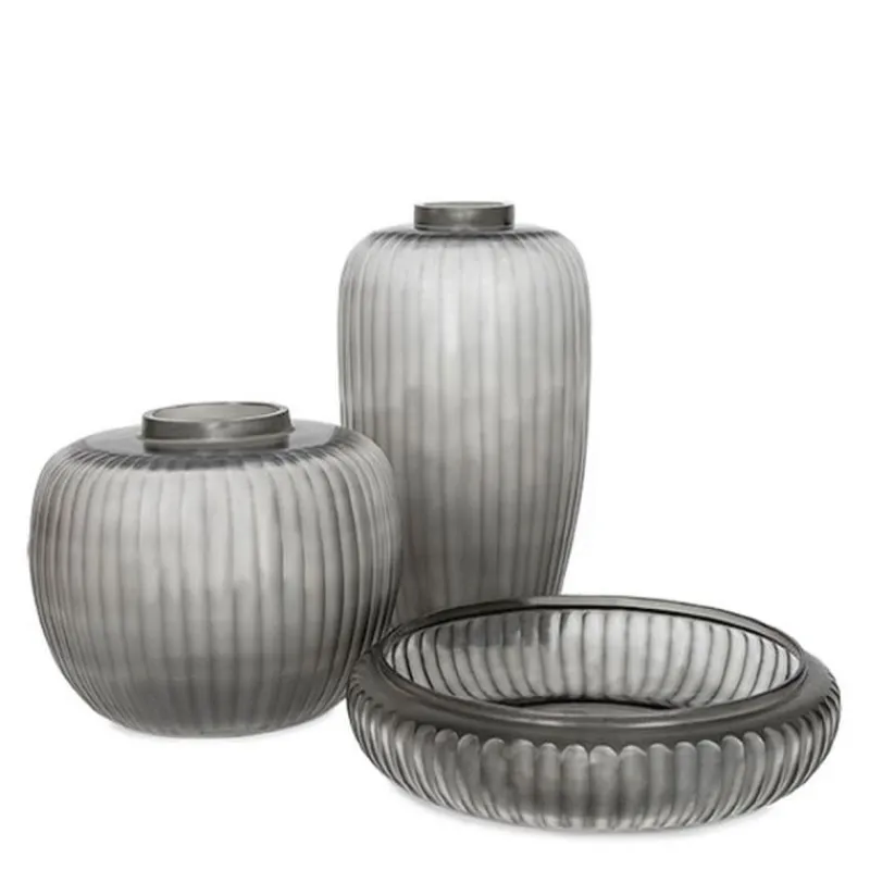 Guaxs Vase Pinara Tall Clear Darkgrey- Vasen