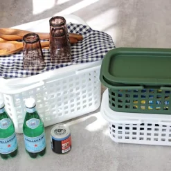 Hachiman Cestino Deckel zu Korb M/L Dunkelgrün- Wohnaccessoires