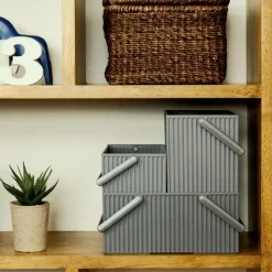 Hachiman Omnioffre Aufbewahrungs- Korb L Grau- Wohnaccessoires