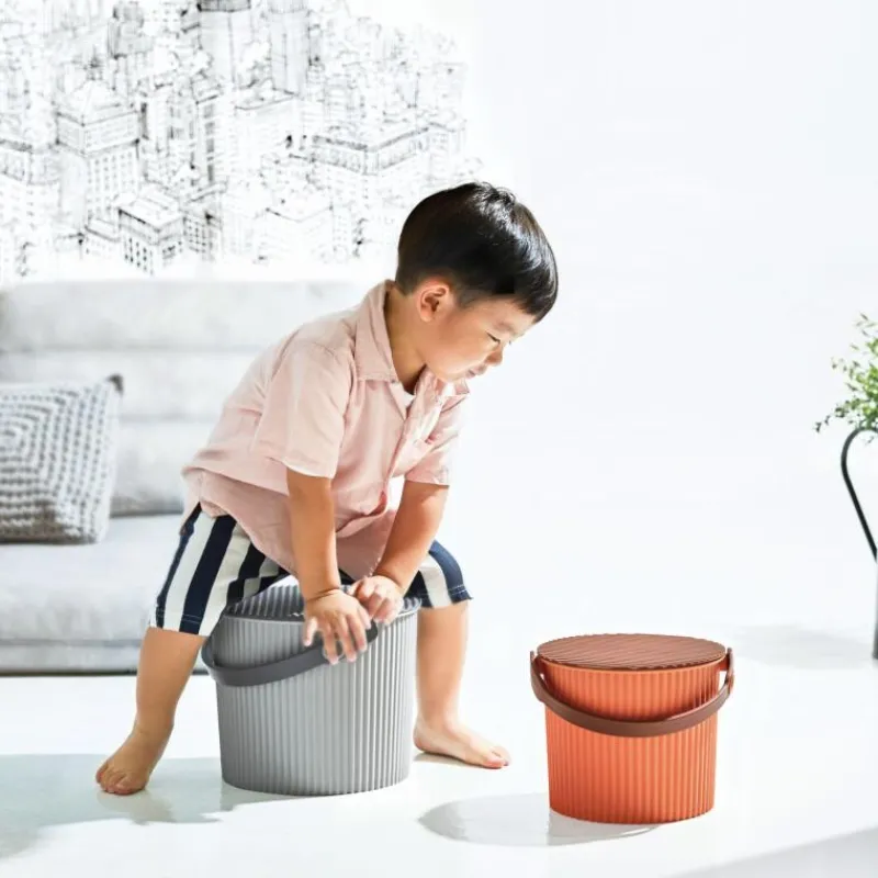 Hachiman Omnioutil Mini-Eimer Naturaluxe Grau 4 l- Wohnaccessoires