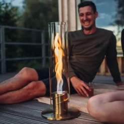 Höfats Spin 120 Tischfeuer Gold- Kerzenhalter