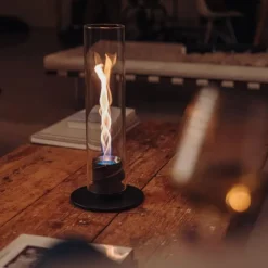 Höfats Spin 1200 Tischfeuer Schwarz- Kerzenhalter