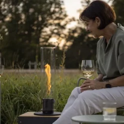 Höfats Spin 1200 Tischfeuer Schwarz- Kerzenhalter