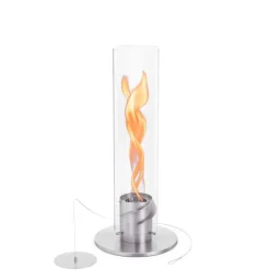Höfats Spin 1200 Tischfeuer Silber- Kerzenhalter
