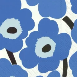 IHR Ideal Home Range Cocktail Servietten Unikko Blue 25 x 25 cm- Servietten