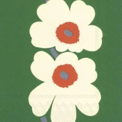 IHR Ideal Home Range Lunch Servietten Unikko 60th Anniversary Green 33 x 33 cm- Servietten