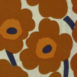 IHR Ideal Home Range Lunch Servietten Unikko Terracotta 33 x 33 cm- Servietten