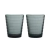 Iittala Aalto Glas Dunkelgrau 2er Set 220 ml- Wassergläser