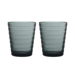 Iittala Aalto Glas Dunkelgrau 2er Set 220 ml- Wassergläser