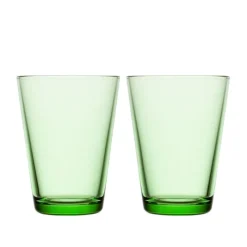 Iittala Kartio Glas Apfelgrün 2er Set 400 ml- Wassergläser