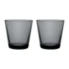 Iittala Kartio Glas Dunkelgrau 2er Set 210 ml- Wassergläser