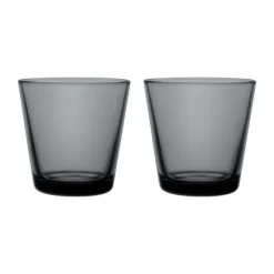 Iittala Kartio Glas Dunkelgrau 2er Set 210 ml- Wassergläser
