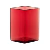 Iittala Ruutu Vase Cranberry 11,5 x 14 cm- Vasen