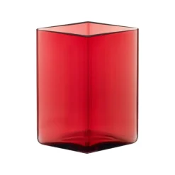 Iittala Ruutu Vase Cranberry 11,5 x 14 cm- Vasen