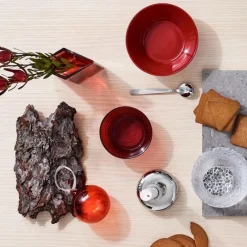 Iittala Ruutu Vase Cranberry 11,5 x 14 cm- Vasen